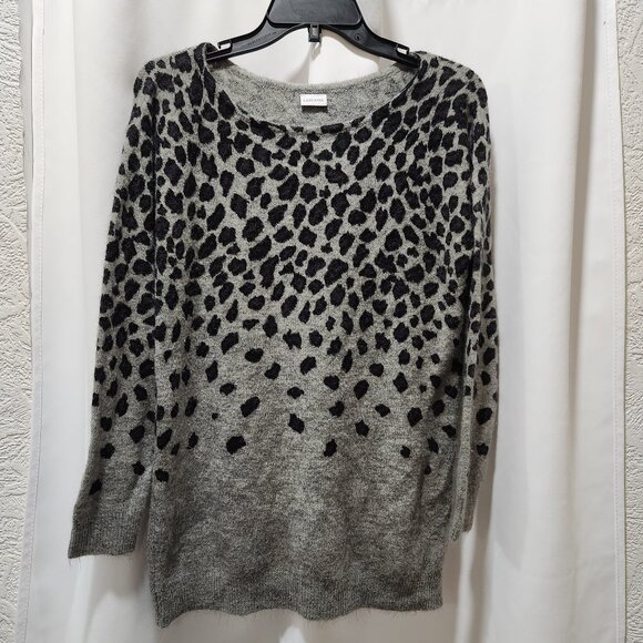 Lascana size 2 Pullover Snow Leopard Animal Print sweater - Picture 1 of 5